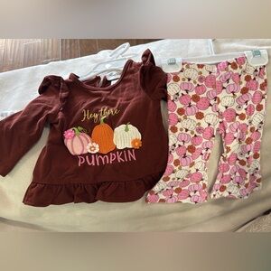 Pumpkin Themed Baby Outfit